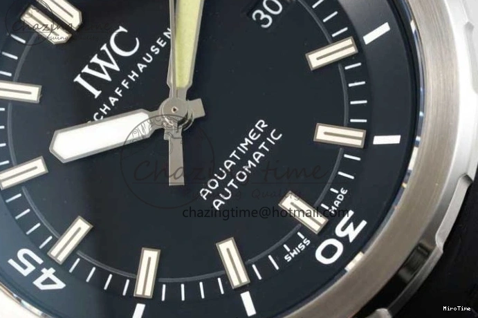 MIROTIME 1229 TechFriendly Aquatimer SS IW3290 RSF 1:1 Best Edition Black Dial on Black Rubber Strap A 7076